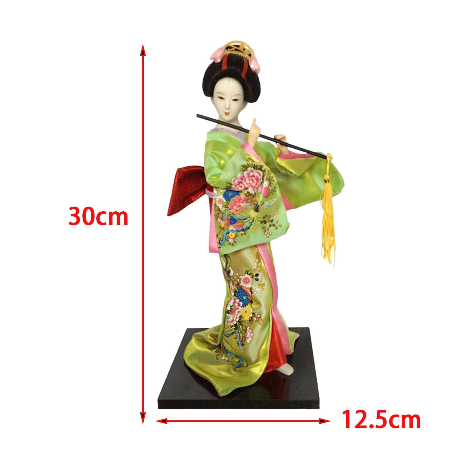Amazon.co.jp: Generic 芸者人形 伝統的な刺繍衣装 手描き顔細工 日本